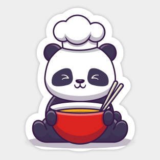 Cute Panda Chef Sticker